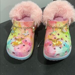 Brand new, adorable Eevee Pokémon classic platform clog by Crocs